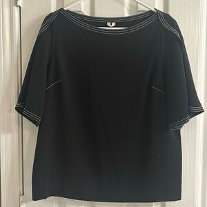 Dressy black top with flair sleeves